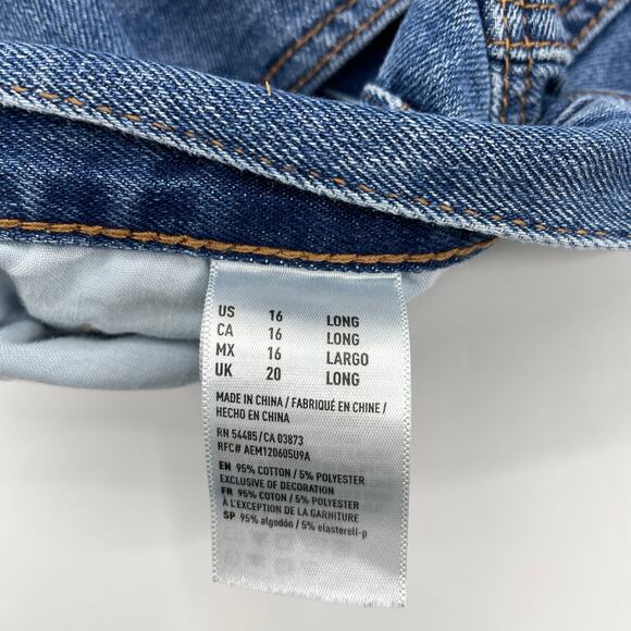 AMERICAN EAGLE Jeans High Waist Distressed Raw Hem Ankle Womens 16 (see note) - Picture 4 of 8